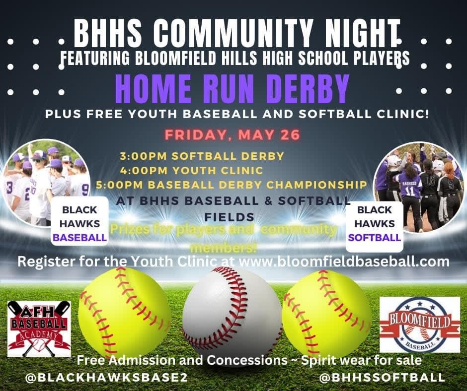 BHHS Softball and Baseball Community Night