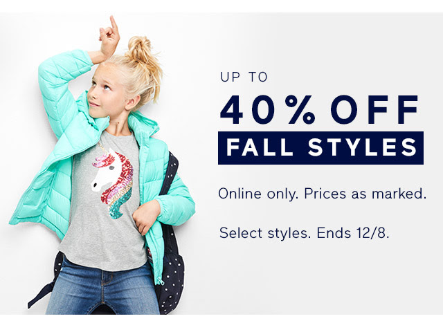 UP TO 40% OFF FALL STYLES