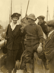 Nancy Astor meeting fishermen in Plymouth