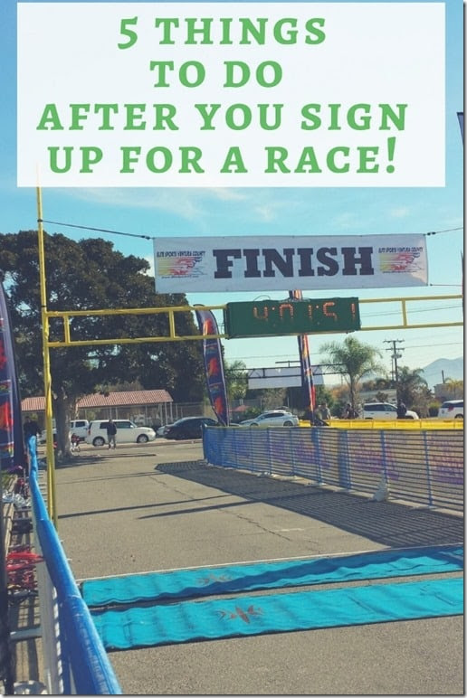 sign up for a race now what