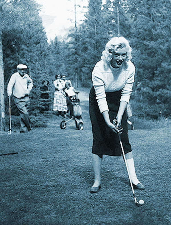 Marilyn Monroe at the Banff Springs Golf Course