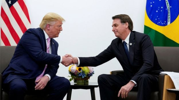 Donald Trump e Jair Bolsonaro no G20