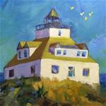 Egg Rock light house in oils - Posted on Tuesday, January 20, 2015 by Lisa Fazio