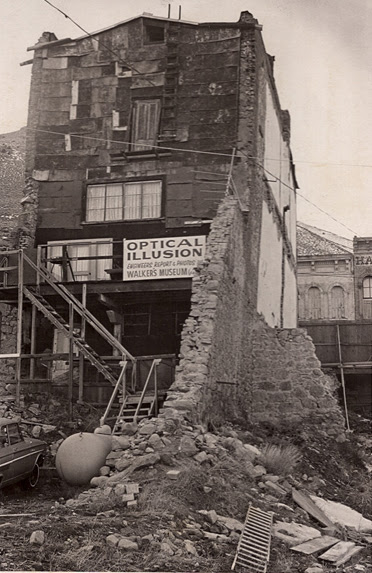 The Black & Howell building at Virginia City, in waning days