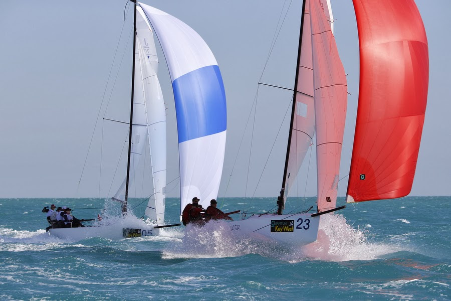 J/70s sailing Quantum Key West Race Week