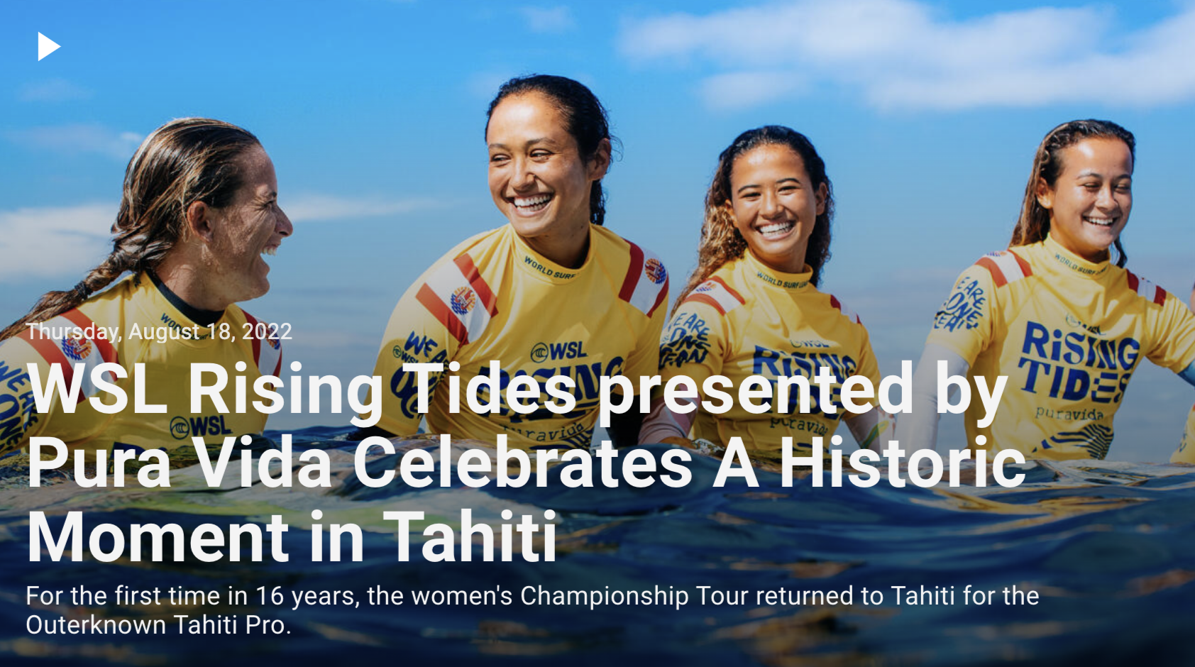 Surfing: Women return to Teahupo'o, Tahiti for first competition in 16 years