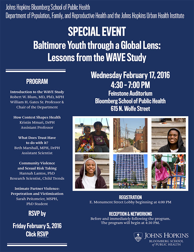 Special Event - Baltimore Youth through a Global Lens: Lessons from the WAVE Study