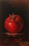 Pomegranate. Oil on linen 6x4 inches - Posted on Friday, March 20, 2015 by Nina R. Aide