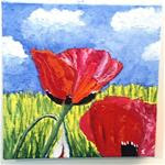 Red Poppies Blue Sky 1 - Posted on Saturday, February 21, 2015 by Cynthia Van Horne Ehrlich