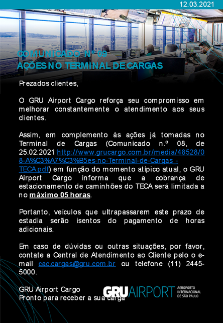 comunicado GRU AIRPORT nº 09