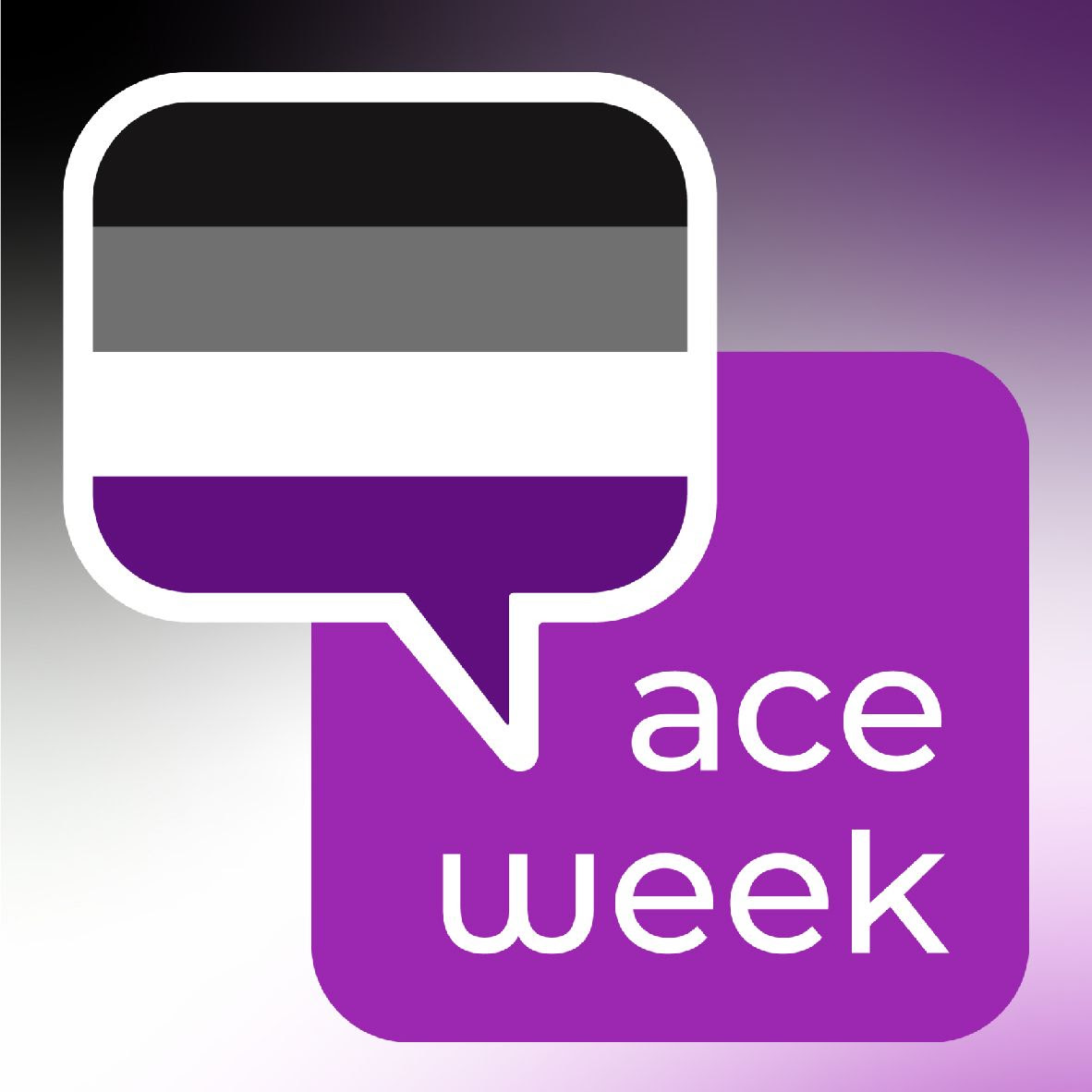 Ace Week logo with ace pride flag
