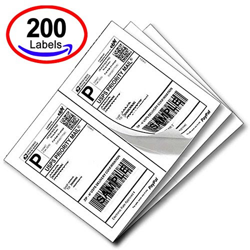 200 Half Sheet Shipping Labels for Laser/InkJet 5-1/2" x 8-1/2" (Same size as Avery 5126)