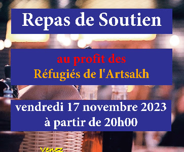 Repas de soutien en faveur des réfugiés de l’Artsakh