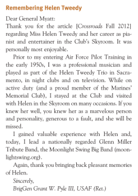 Remembering Helen Tweedy