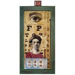 All about EYES - 3D mixed media collage assemblage - Posted on Wednesday, December 31, 2014 by Linda Apple