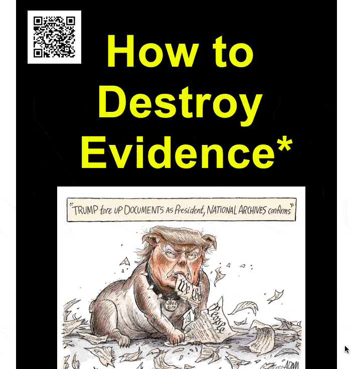 Republican hypocrisy ignores Trump destroying confidential documents while complaining of Hillary's email server.