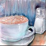 6x6 Cuppa Joe Fancy Hot Coffee Whipped Cream Watercolor Penny StewArt - Posted on Tuesday, February 3, 2015 by Penny Lee StewArt