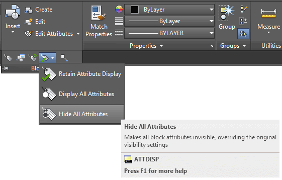 Attribute Display in AutoCAD 2010