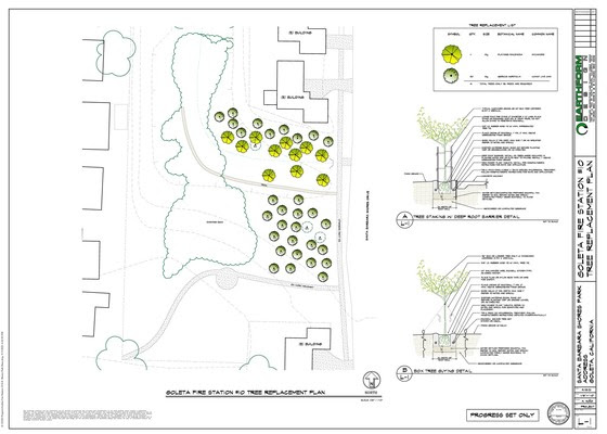 Fire Station 10  Tree Replacement Planting Plan