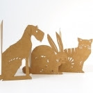 Domestic Animals lasercut cards - Set of 3
