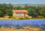 Landscape of Provence - Cottage at the edge of lavender field - Posted on Wednesday, November 26, 2014 by Nick Sarazan