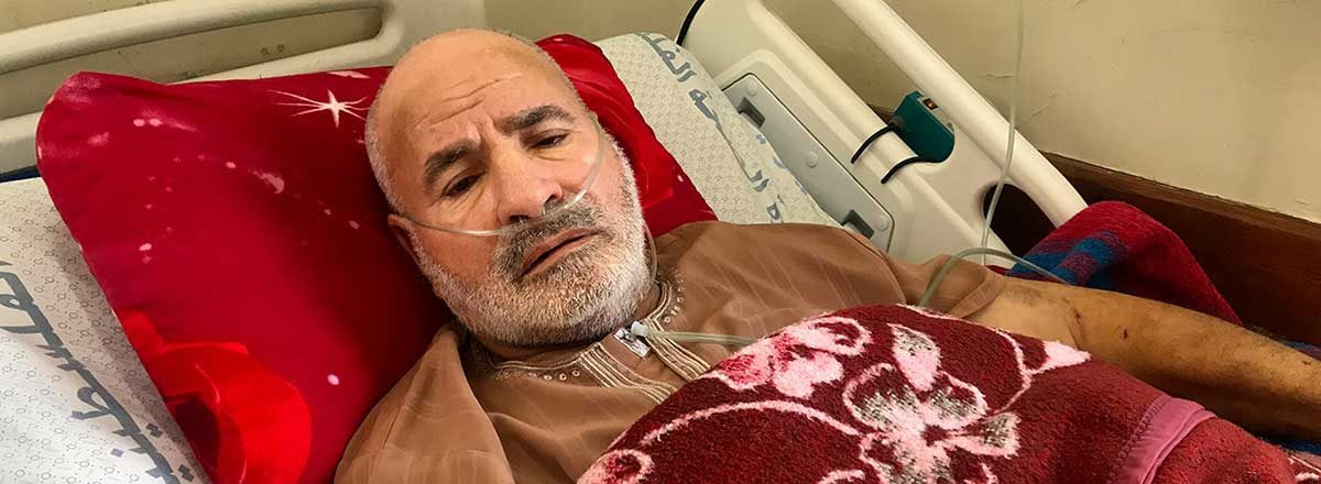 Jaber Abu Hasanein at hospital. Photo: Muhammad Sabah, B’Tselem, 6 Nov. 2022
