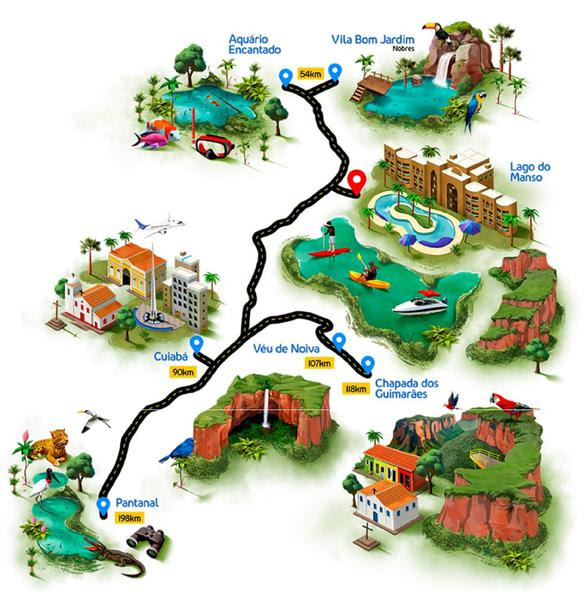 Atrativos e passeios próximos ao Malai Manso  na Chapada dos Guimarães (Divulgação)
