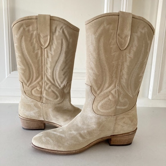 Suede Western Boots