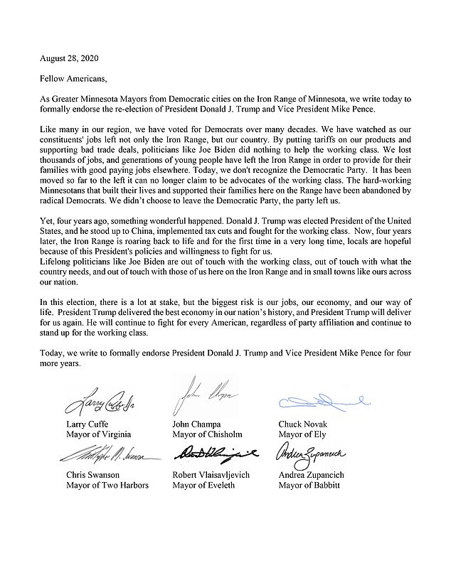 The letter written by the former Democrat mayors now endorsing Trump