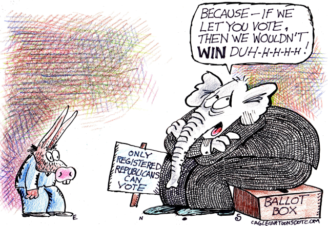 GOP resorts to voter suppression to cling to power.