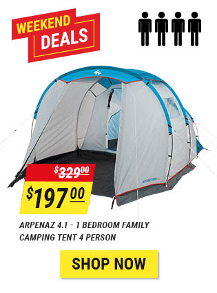 Arpenaz 4.1 - 1 Bedroom Family Camping Tent 4 Person