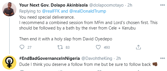 Nigerians react to FFK referring to US president-elect Kamala Harris as
