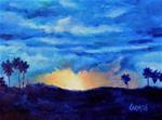 Sky Drama, 8x6 Oil on Canvas Panel, Sunrise Landscape - Posted on Saturday, January 31, 2015 by Carmen Beecher