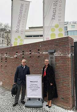 Emma Stokes with Jan Monsbakken (Immediate Past President, Rehabilitation International)