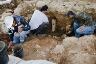 Terra cotta pipes uncovered at the site constitute evidence of the existence of an ancient bath house that operated there. Photo: courtesy of the Israel Antiquities Authority.