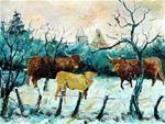 cows in winter - Posted on Saturday, January 31, 2015 by Pol Ledent