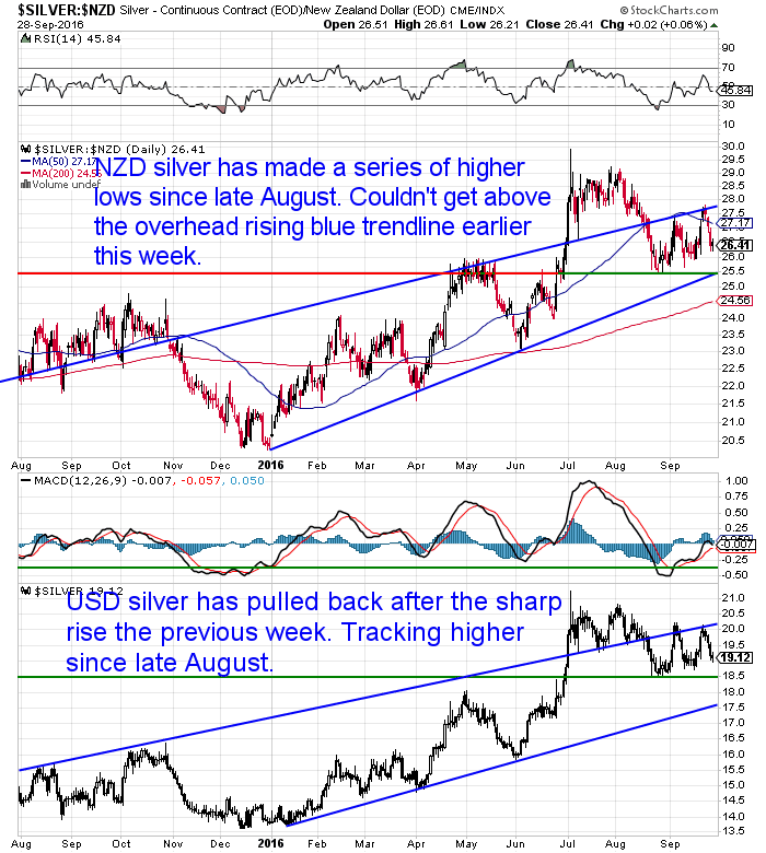 NZ Dollar Silver Chart