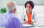 Doctor talking to a patient about expanded access