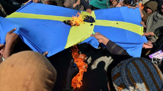Protests in Afghanistan against the Koran burning in Stockholm.
