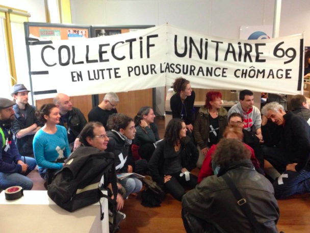 Occupation d'une agence Pôle emploi dans la région lyonnaise en novembre 2014 Occupation d'une agence Pôle emploi dans la région lyonnaise en novembre 2014