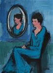 Woman Beside Mirror - Posted on Sunday, January 25, 2015 by Angela Ooghe