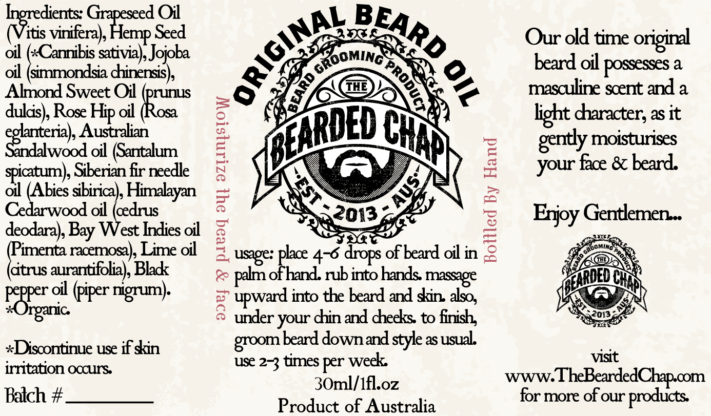 Beard Oil Label Template printable label templates