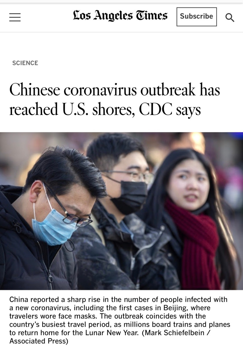 Los Angeles Times-China Virus