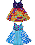 New Reversible Twirly Dress! Blueberry Rainbow Rollercoaster