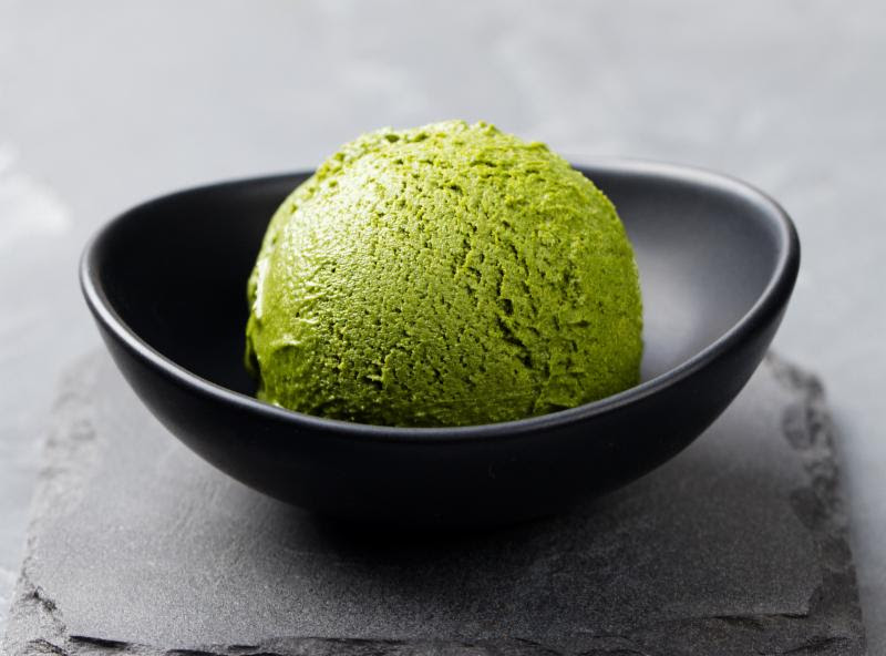 Image of green tea ice cream.