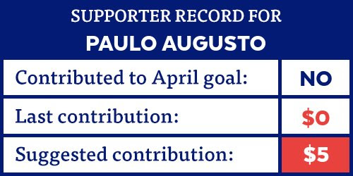 Supporter record for Paulo Augusto: