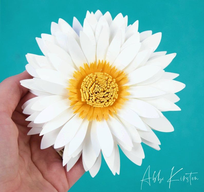 DIY Small Paper Daisy Flower Template and Tutorial Daisy SVG Etsy
