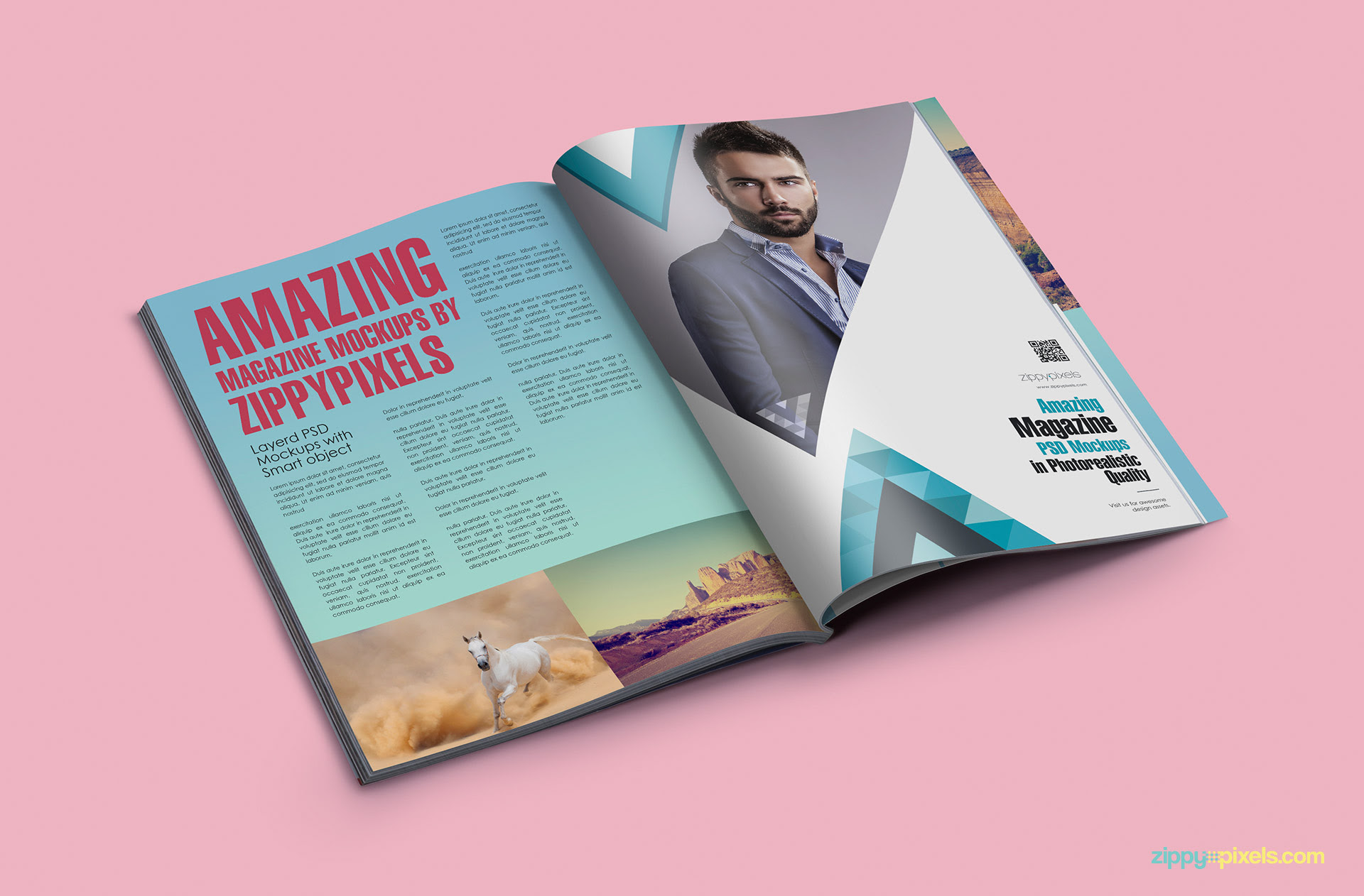 15 Amazing PSD Magazine Mockups for Cover & Ad Designs ZippyPixels