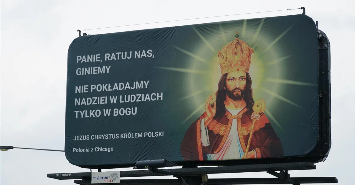 Jezus Chrystus Królem Polski? Religijna reklama w Olsztynie - Wykop.pl