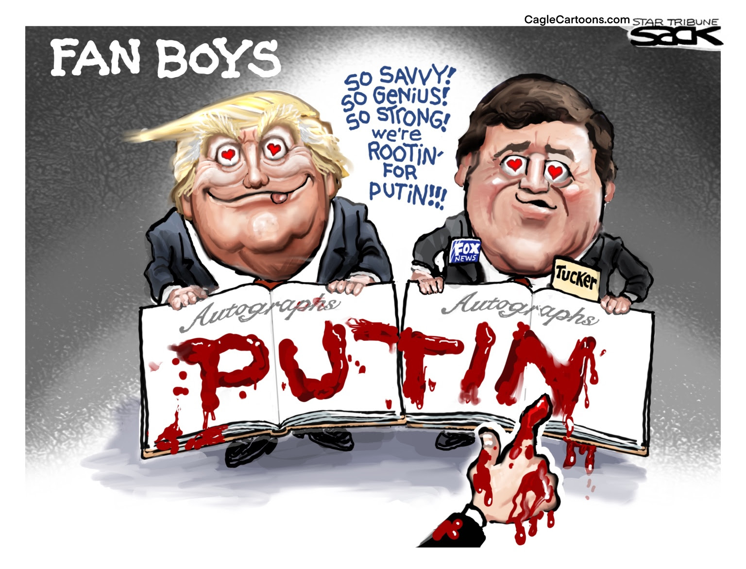 Putin Trump Tucker Carlson fan boys